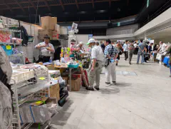 Most of the club booths double as flea market stalls.